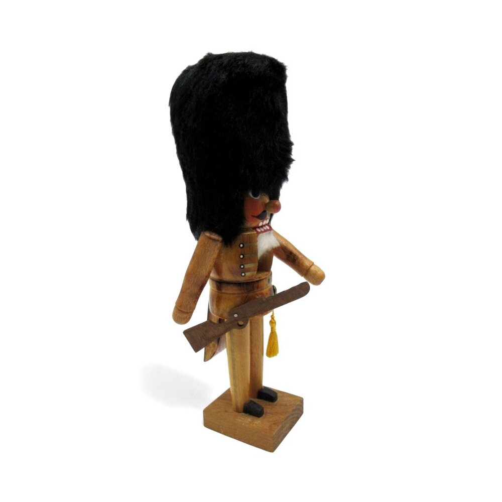Wooden Nutcracker SOLDIER FIGURINE with Moving Arms and Mouth Germany Vintage 11